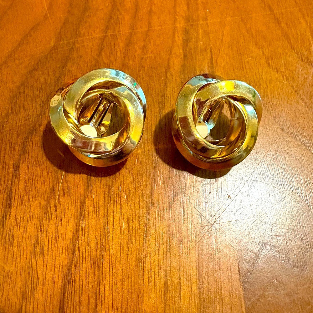 Vintage GIVENCHY Huge Swirl Twist Knot Earrings